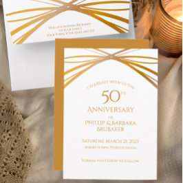 Elegant Arch Golden 50ste Jubileum Save the Date