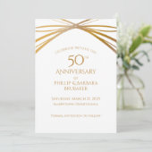 Elegant Arch Golden 50ste Jubileum Save the Date (Staand voorkant)