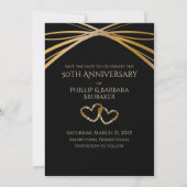 Elegant Arch Golden 50ste Jubileum Save the Date Kaart (Voorkant)