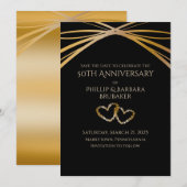 Elegant Arch Golden 50ste Jubileum Save the Date Kaart (Voorkant / Achterkant)