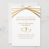 Elegant Arch Golden 50th Anniversary Save the Date (Voorkant)