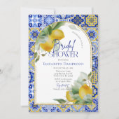 Elegant Arch Italiaans Blauw Tegel Citroen Vrijgez Kaart (Voorkant)