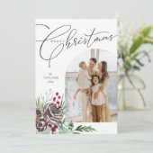 Elegant Arch-kerstkaart Feestdagenkaart (Staand voorkant)