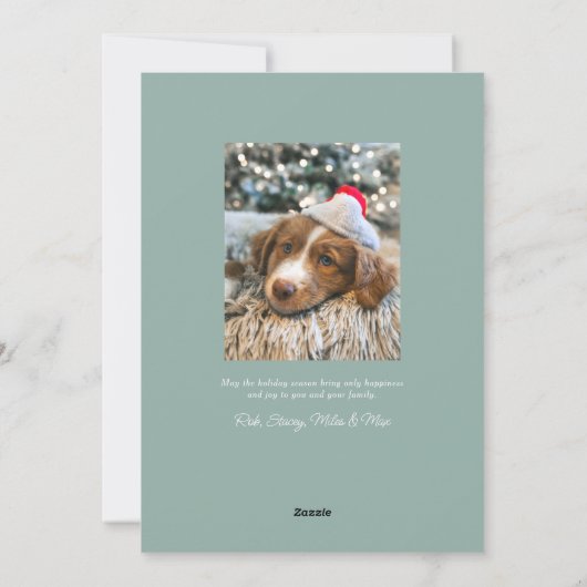 Elegant Arch-kerstkaart Feestdagenkaart (Achterkant)