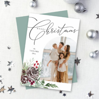 Elegant Arch-kerstkaart Feestdagenkaart
