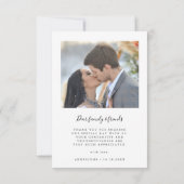 Elegant Arch Love en Bedankt 4 Foto Wedding (Achterkant)