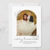 Elegant Arch | Merry en gehuwde moderne saus Feestdagenkaart (Voorkant)