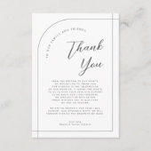 Elegant Arch & Modern Calligraphy Photo Wedding Bedankkaart (Voorkant)
