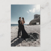 Elegant Arch & Modern Calligraphy Photo Wedding Bedankkaart (Achterkant)