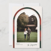 Elegant Arch Modern Holiday met kerstkaart (Voorkant)