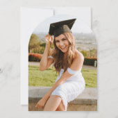 Elegant Arch Photo Afstuderen Kaart (Achterkant)