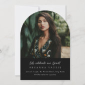 Elegant Arch Photo Afstuderen Kaart (Voorkant)