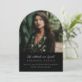 Elegant Arch Photo Afstuderen Kaart (Staand voorkant)