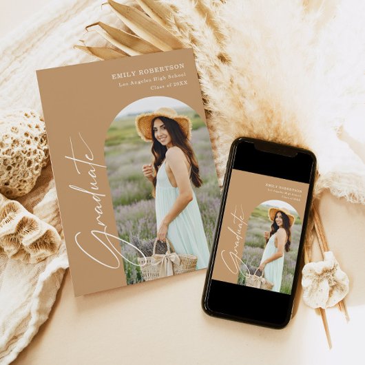 Elegant Arch Photo Afstuderen Kaart