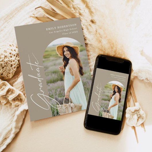 Elegant Arch Photo Afstuderen Kaart