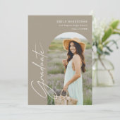 Elegant Arch Photo Afstuderen Kaart (Staand voorkant)