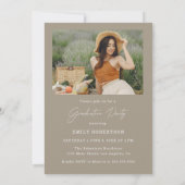 Elegant Arch Photo Afstuderen Kaart (Achterkant)