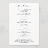 Elegant Arch Photo Celebration of Life Funeral Programmakaart (Achterkant)