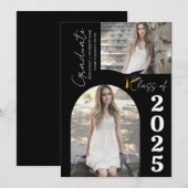 Elegant Arch Photo College High School Afstuderen Aankondiging (Voorkant / Achterkant)