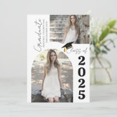 Elegant Arch Photo College High School Afstuderen Aankondiging (Staand voorkant)
