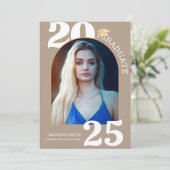 Elegant Arch Photo College High School Afstuderen Kaart (Staand voorkant)