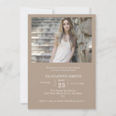 Elegant Arch Photo College High School Afstuderen Kaart (Achterkant)