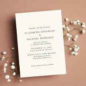 Elegant Arch Photo Cream Wedding Kaart