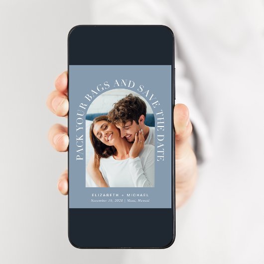 Elegant Arch Photo Destination Wedding Save The Date