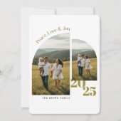 Elegant Arch Photo Family Christmas Greetings Feestdagenkaart (Voorkant)