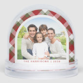 Elegant Arch Photo Family Christmas Sneeuwbol (Voorkant)