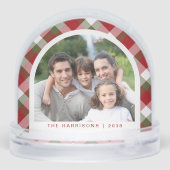 Elegant Arch Photo Family Christmas Sneeuwbol (Achterkant)