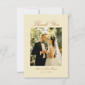 Elegant Arch Photo Minimal Script Bedankkaart (Voorkant)