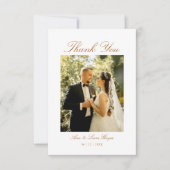 Elegant Arch Photo Minimal Script Bedankkaart (Voorkant)