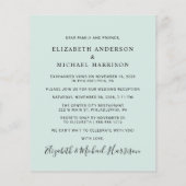 Elegant Arch Photo Mint Wedding Reception nodigt u (Achterkant)