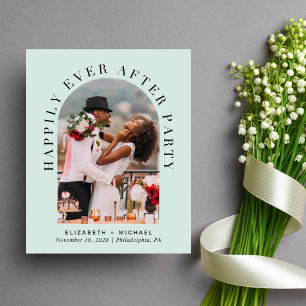 Elegant Arch Photo Mint Wedding Reception nodigt u