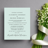 Elegant Arch Photo Mint Wedding Reception nodigt u