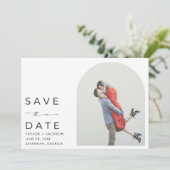 Elegant Arch Photo Modern Wedding  Save The Date (Staand voorkant)