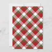 Elegant Arch Photo Plaid Christmas Feestdagenkaart (Achterkant)