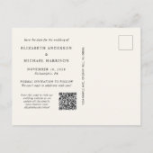 Elegant Arch Photo QR Code Save the Date Aankondigingskaart (Achterkant)