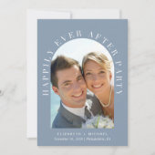 Elegant Arch Photo QR Code Weddenschappen Receptie Kaart (Voorkant)