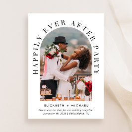 Elegant Arch Photo QR Code Weddenschappen Receptie Save The Date