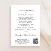 Elegant Arch Photo QR Code Weddenschappen Receptie Save The Date