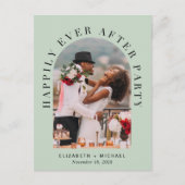 Elegant Arch Photo Sage Wedding Reception Uitnodiging Briefkaart (Voorkant)