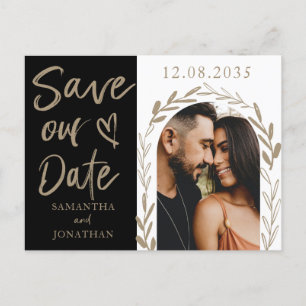 Elegant Arch Photo Save our Date Wedding Aankondigingskaart