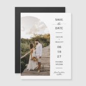 Elegant Arch Photo Save the Date Magnetic Kaart (Voorkant / Achterkant)