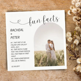Elegant Arch Photo Script White Facts Weddenschap Servet