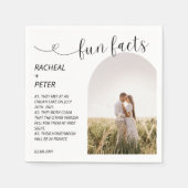 Elegant Arch Photo Script White Facts Weddenschap Servet (Voorkant)