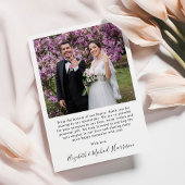 Elegant Arch Photo Wedding Bedankkaart