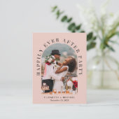 Elegant Arch Photo Wedding Reception Aankondigingskaart (Staand voorkant)