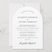 Elegant Arch Photo Wedding Reception Kaart (Achterkant)